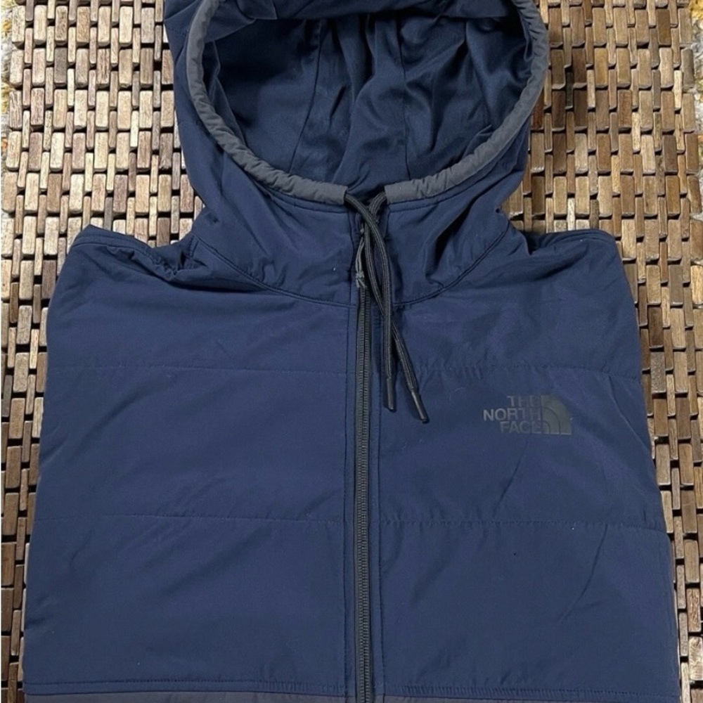 The North Face Midnight Blue and Charcoal Gray Hooded Jacket